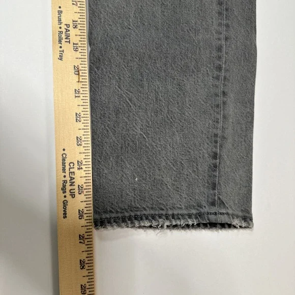 American Eagle Outfitters Distressed Straight Jeans Blue Denim Women's Size 6 - Picture 9 of 12